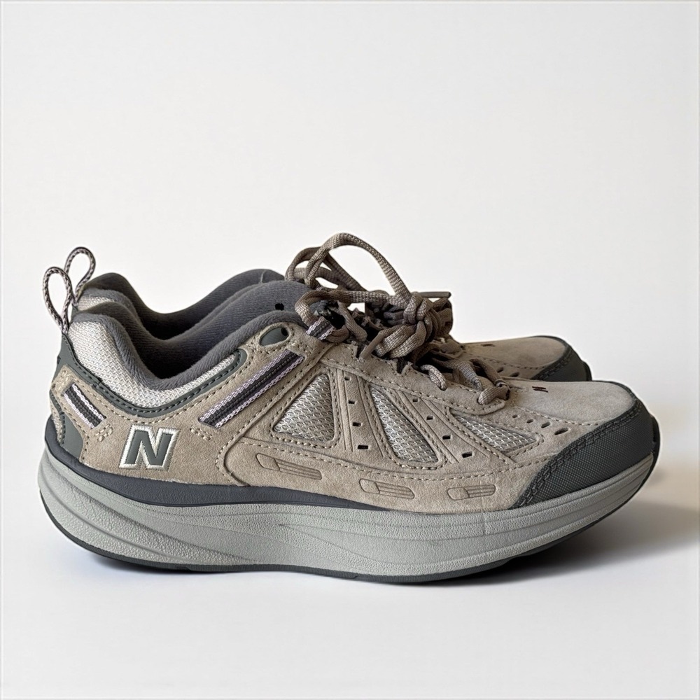 NEW BALANCE 1645 Rock and Tone Leg Butt Toner Walking Shoes Taupe Womens Sz 9B